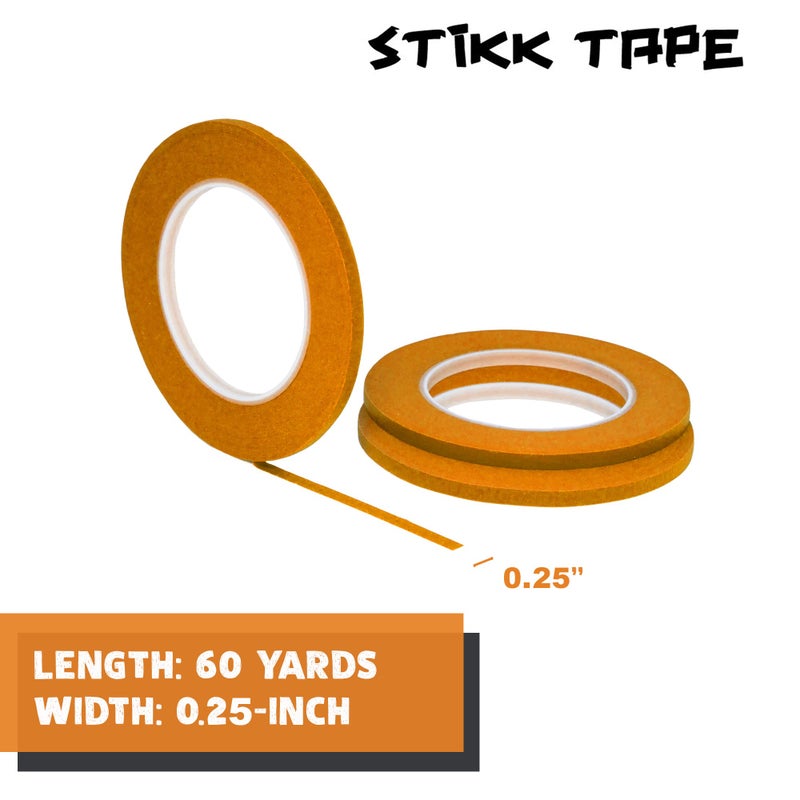 STIKK Painters Tape - 3pk Orange Painter Tape - 1/4 inch x 60 Yards - Paint Tape for Painting, Edges, Trim, Ceilings - Masking Tape for DIY Paint Projects - Residue-Free Painting Tape - Image 2